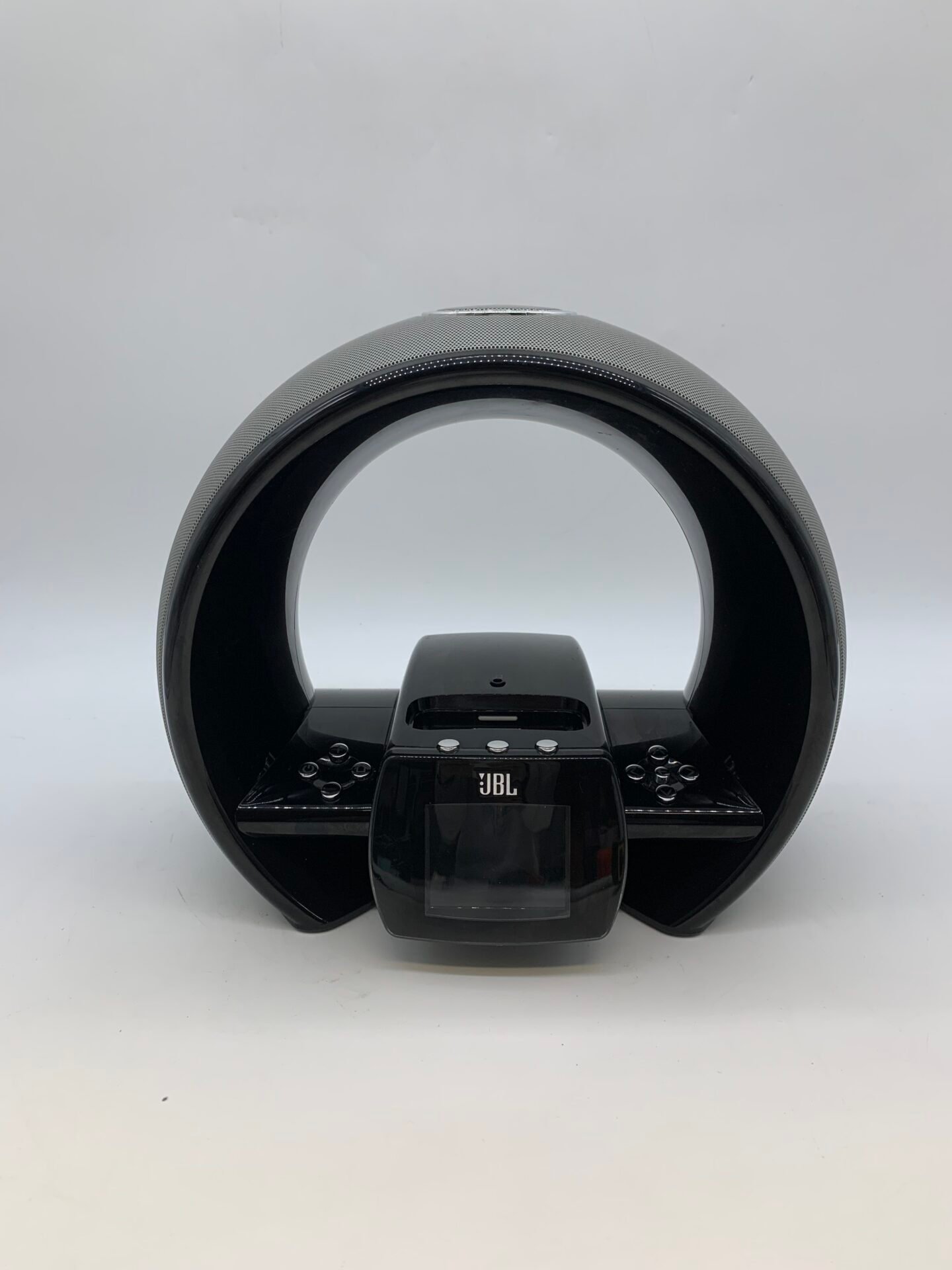 IMG_3657 JBL On Air Wireless Speaker Retro iPhone Dock Station FM Radio Clock Audio System - Image 1