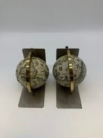 Vintage Globe Bookends Set Nautical World Map Office Decor Antique Style - Image 4