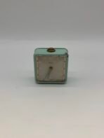Vintage West Germany Alarm Clock Mid Century Turquoise Renown Desk Clock Retro Decor