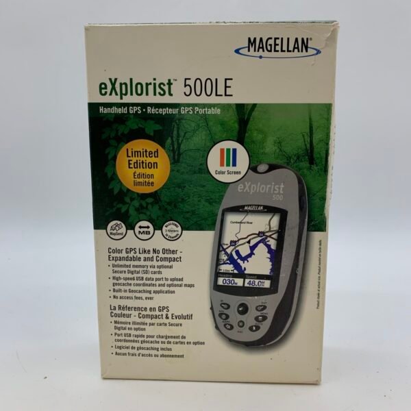 Vintage Magellan eXplorist 500LE Handheld GPS Open Box Complete Navigation Device