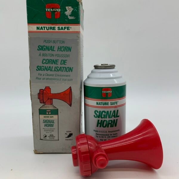 Vintage Marine Signal Horn Tempo Nature Safe Push Button Air Horn With Box