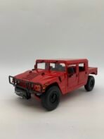 1:20 Hummer H1 Diecast Model Truck Red 4-Door Pickup Military Style Detailed