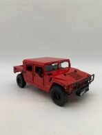 1:20 Hummer H1 Diecast Model Truck Red 4-Door Pickup Military Style Detailed - Image 2