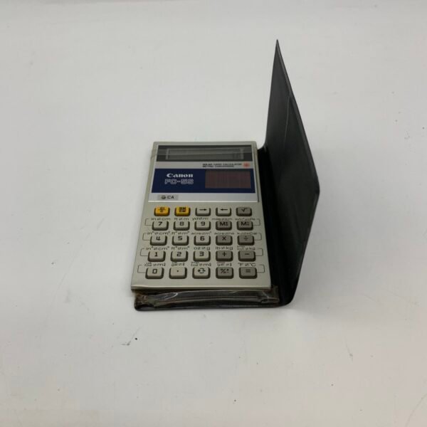 Vintage Canon FC-5S Solar Calculator Metric Conversion Pocket Calculator w Case