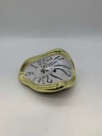 Salvador Dali Melting Clock Style Desk Shelf Clock Gold Vintage Look Quartz - Image 5