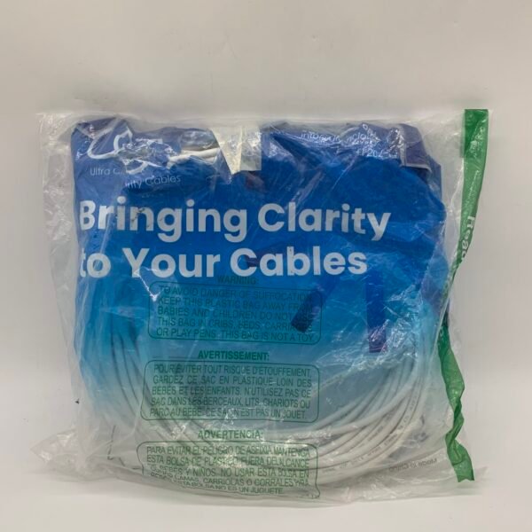 Cat6 Ethernet Cable 75 ft White High Speed Network LAN Cable New Sealed