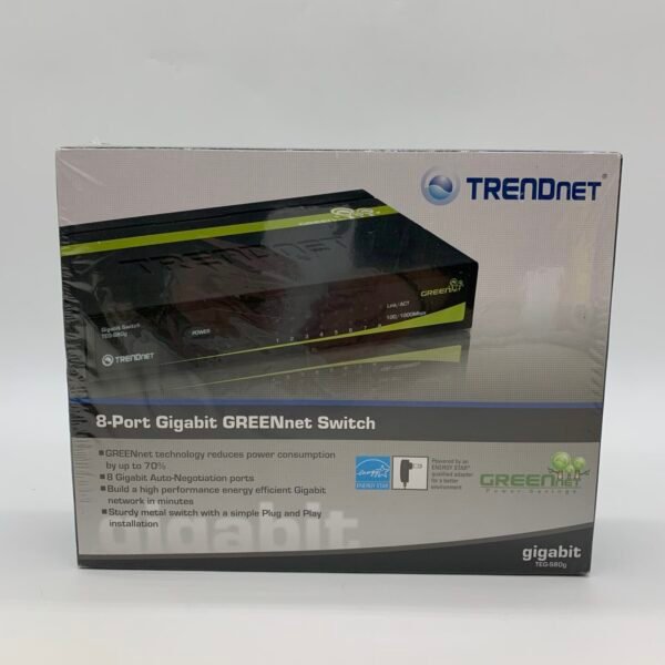 TRENDnet 8-Port Gigabit GREENnet Switch TEG-S80g Ethernet Network Switch New Sealed