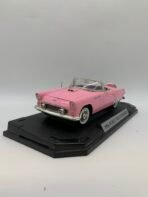 1956 Ford Thunderbird Diecast Model Pink Convertible Classic Car Display Motor Max - Image 2