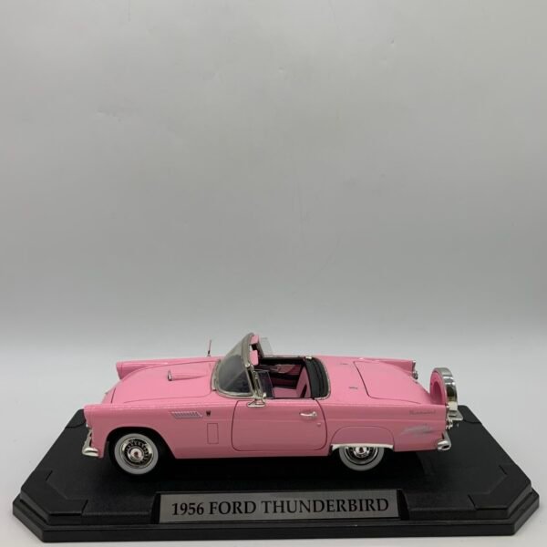 1956 Ford Thunderbird Diecast Model Pink Convertible Classic Car Display Motor Max