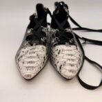 Atmosphere Snake Print Lace Up Ballet Flats Womens Size 7 EU 38 New - Image 4