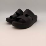 Crocs Platform Slides Black Women Size 8 Comfort Sandals
