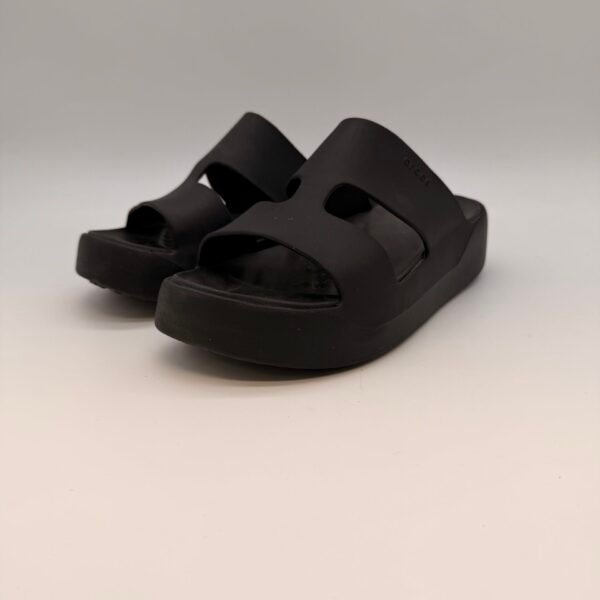 Crocs Platform Slides Black Women Size 8 Comfort Sandals