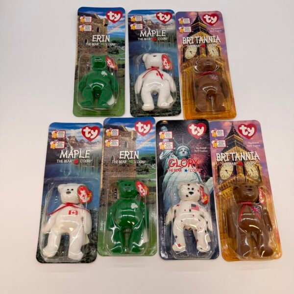 TY Beanie Babies McDonalds International Bears 1999 Sealed Lot 7