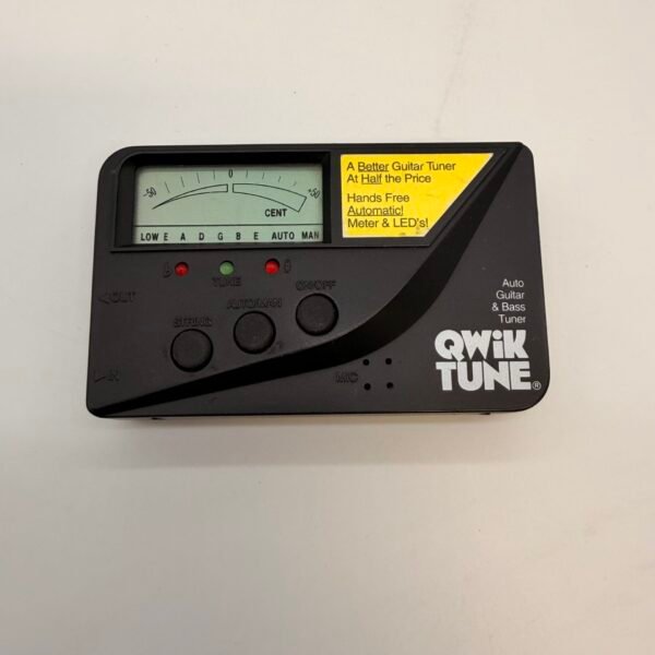 Qwik Tune Guitar Bass Tuner Analog Meter Auto Manual