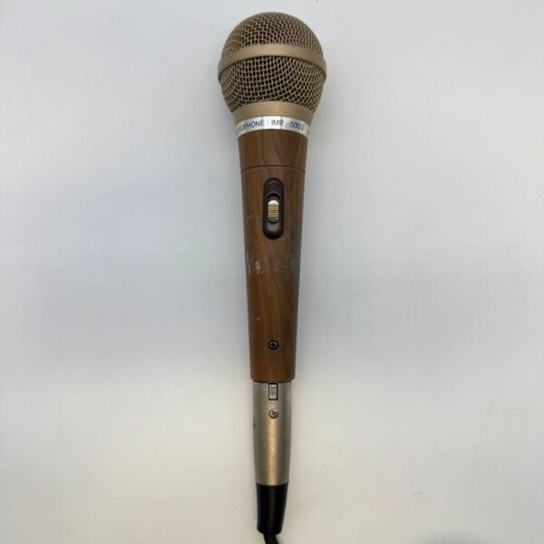 Vintage Hanstar DM-839 Dynamic Microphone 500 Ohm Wood Grain Wired Mic