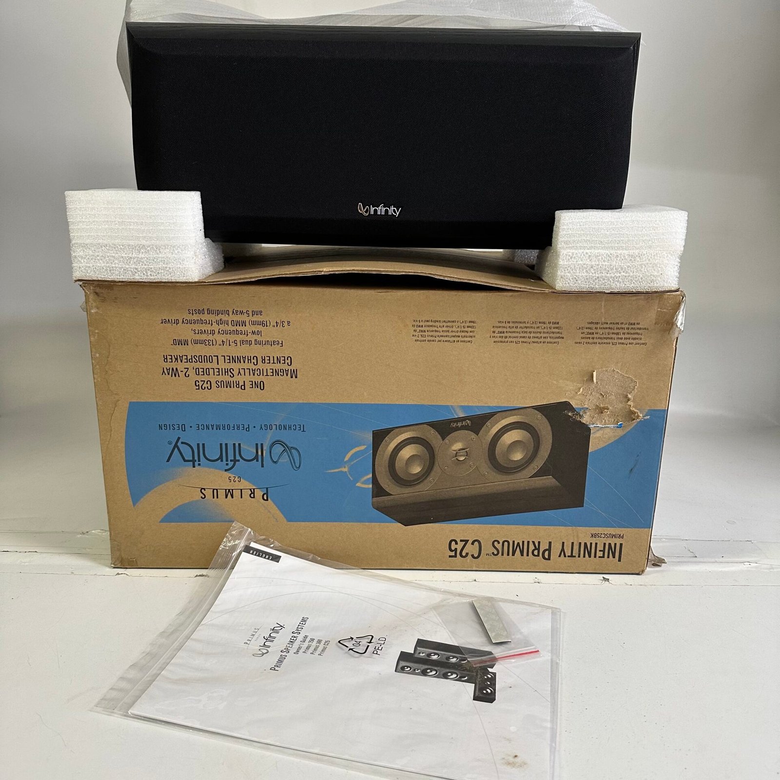 IMG_0440 Infinity Primus C25 Center Channel Speaker Brand New Open Box Complete - Image 1