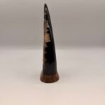 Etched Eagle In Flight Horn Sculpture 11” Handmade Horn Decor - Image 4