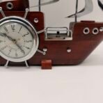 Vintage Sessions-United Sailboat Clock Lamp Nautical Wood Decor USA - Image 3