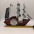 Vintage Sessions-United Sailboat Clock Lamp Nautical Wood Decor USA - Image 9