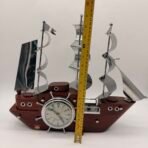 Vintage Sessions-United Sailboat Clock Lamp Nautical Wood Decor USA - Image 10