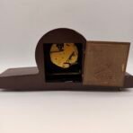 Vintage Forestville German Mantel Clock Wind Up Wooden Chime Clock Key - Image 9