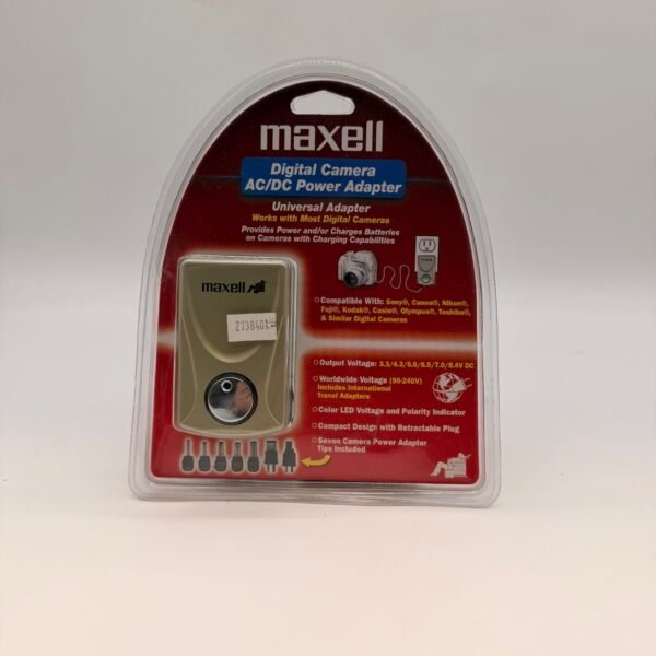 Maxell AC3000 Digital Camera AC/DC Power Adapter Universal New Sealed