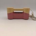 Vintage TeleQuest Graham Phone Pink Cream Retro Push Button Telephone