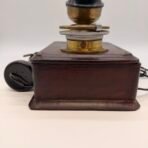 Antique GEC Wooden Wall Telephone Brass Rotary Phone Made In England - Image 4
