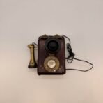 Antique GEC Wooden Wall Telephone Brass Rotary Phone Made In England - Image 7