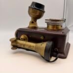 Antique GEC Wooden Wall Telephone Brass Rotary Phone Made In England - Image 8