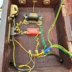 Antique GEC Wooden Wall Telephone Brass Rotary Phone Made In England - Image 12