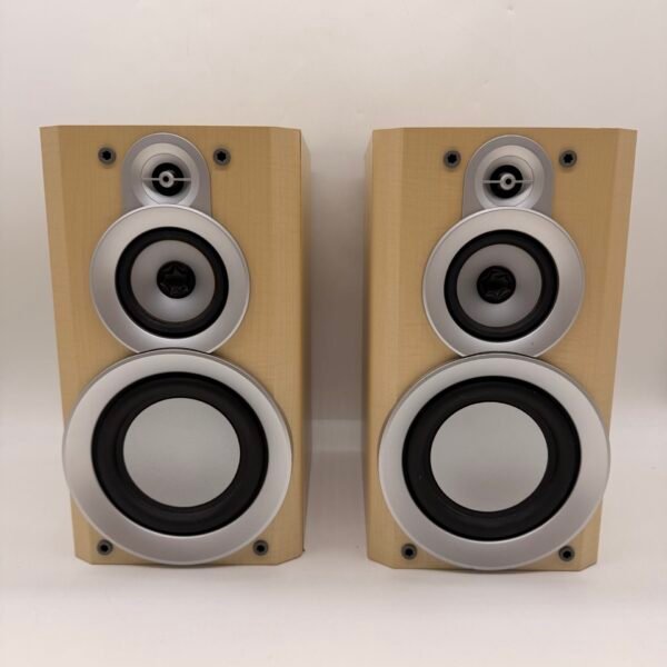 JVC SP-UXP7 Bookshelf Speakers Pair Wood Grain Tested Working Japan
