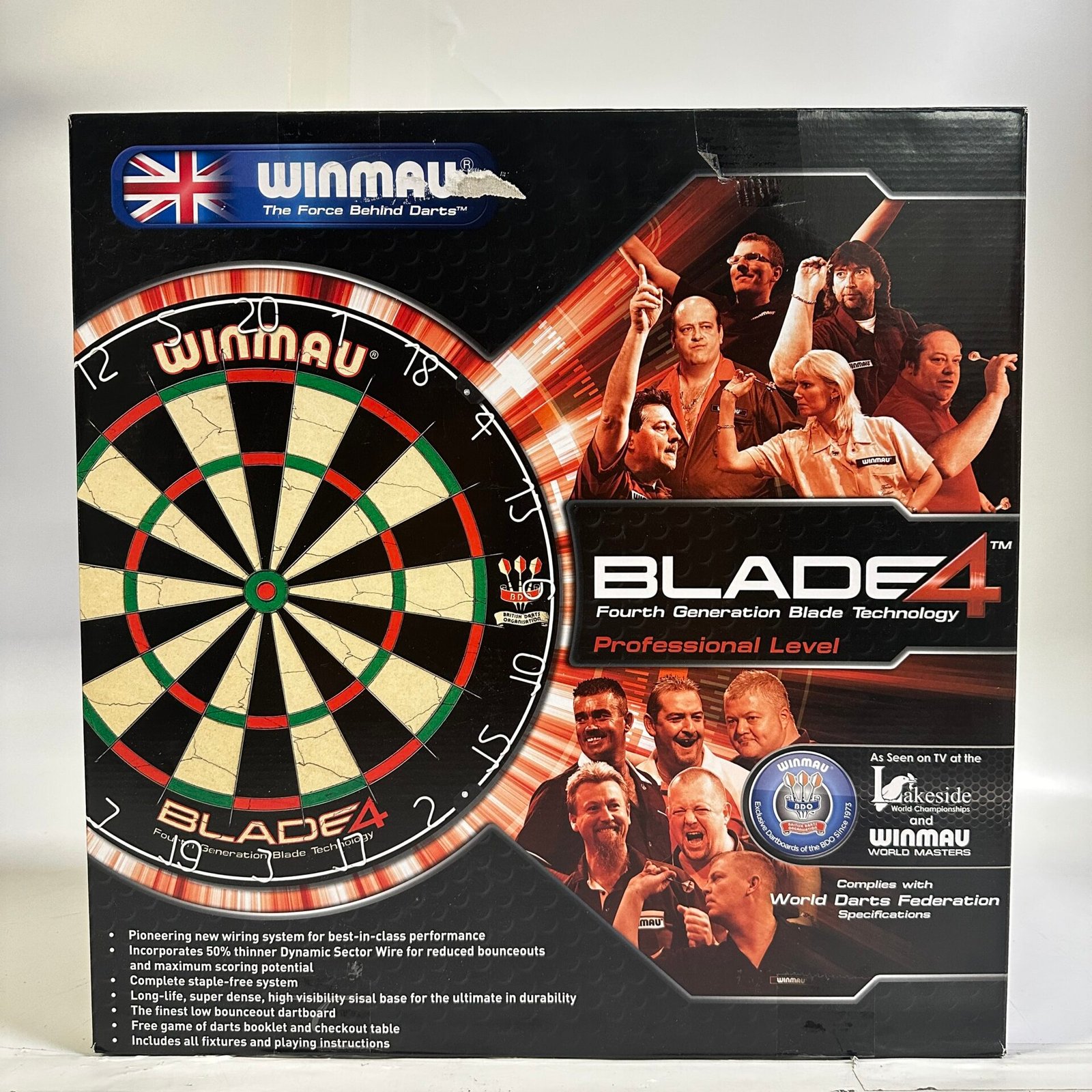 IMG_2665 Vintage Winmau Blade 4 Professional Bristle Dartboard with Original Box - Image 1