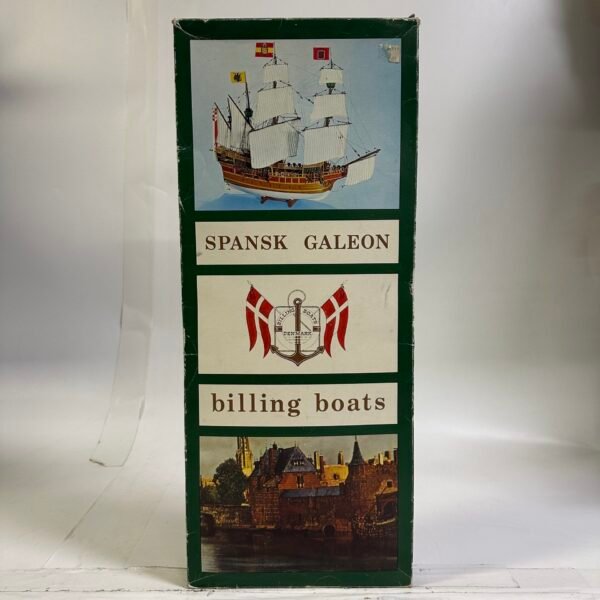 Vintage Billing Boats Spansk Galeon Wooden Model Ship Kit 1:33 Scale Made In Denmark
