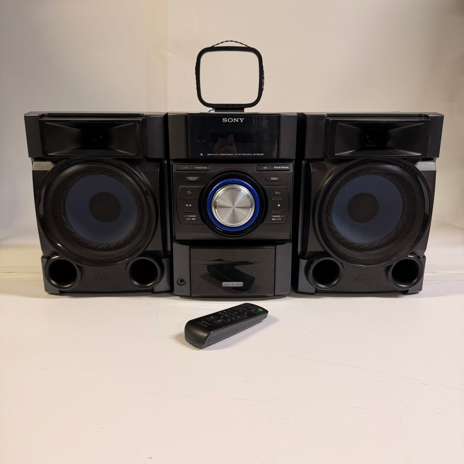 IMG_2845 Sony MHC-EC909iP Mini Hi-Fi Stereo System CD iPod Dock Remote Works - Image 1