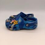 Crocs Kids Blue Camo Clogs C12 Mario Jibbitz Charms Slip On Shoes - Image 2