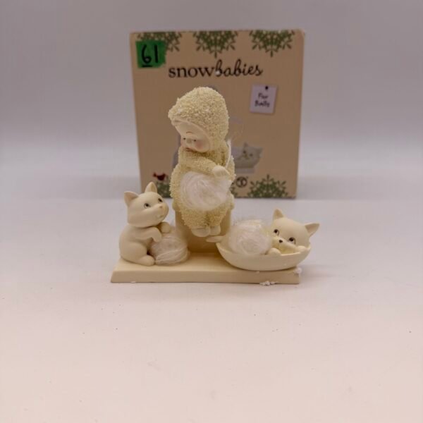 Dept 56 Snowbabies Fur Balls 2017 2 Kittens 3 Yarn Balls Figurine w Box