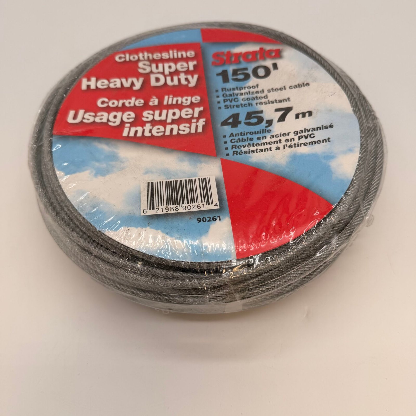 IMG_3204 Strata 150ft Super Heavy Duty Clothesline PVC Coated Steel Cable New - Image 1
