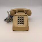 Vintage ITT Beige Push Button Desk Telephone Retro Landline Phone