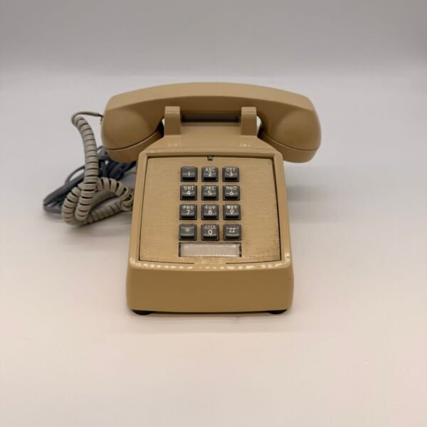 Vintage ITT Beige Push Button Desk Telephone Retro Landline Phone