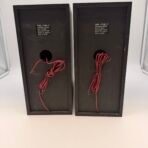 Philips PWB-C798/17 6 Ohm Stereo Speaker Pair Silver Black Tested - Image 3
