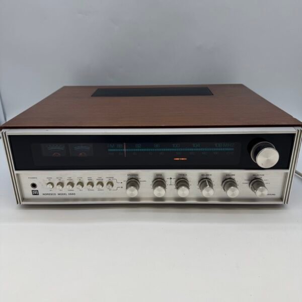 Vintage 1970s Noresco 2660 Stereo Receiver AM/FM Quadrasound Wood Case Japan