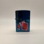 Zippo C 07 Smart Ace Poker Hand Sapphire Blue Lighter w/ Box Papers - Image 2
