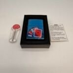 Zippo C 07 Smart Ace Poker Hand Sapphire Blue Lighter w/ Box Papers - Image 9