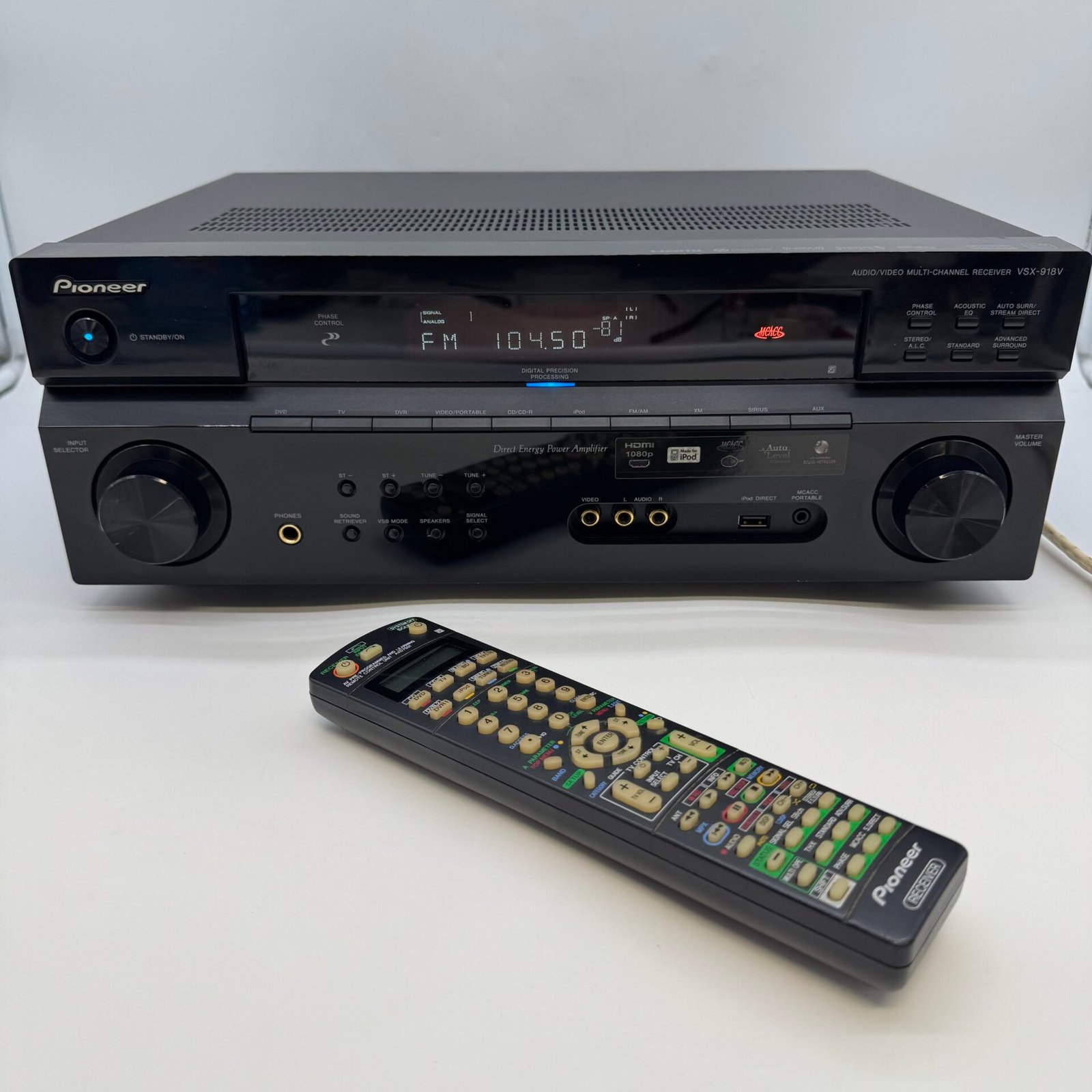 IMG_3887 Pioneer VSX-918V-K 7.1 AV Receiver HDMI Home Theater Tested w/ Remote - Image 1