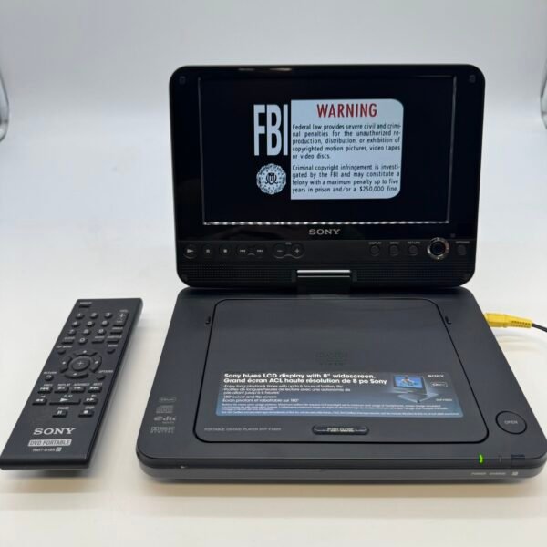 Sony DVP-FX825 8” Portable CD/DVD Player w/ Remote Battery Adapter Tested