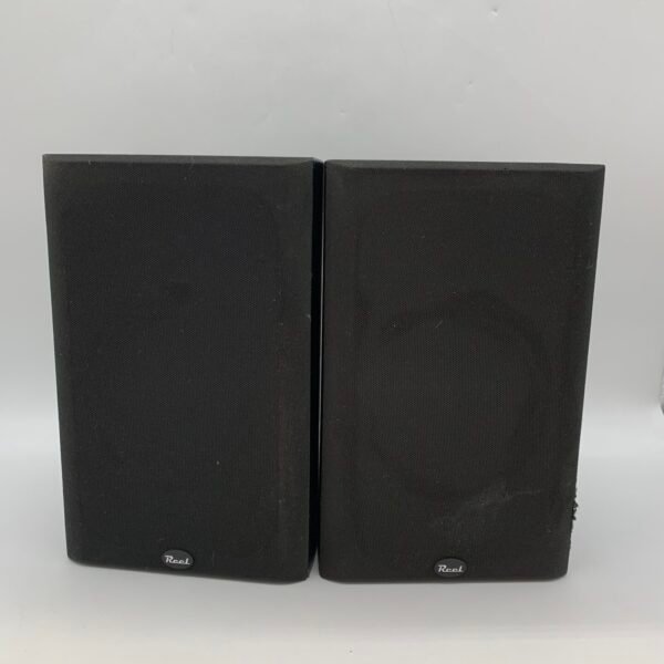 Vintage Reel Orpheum 5i Bookshelf Speakers Pair Black Audio Stereo Speakers