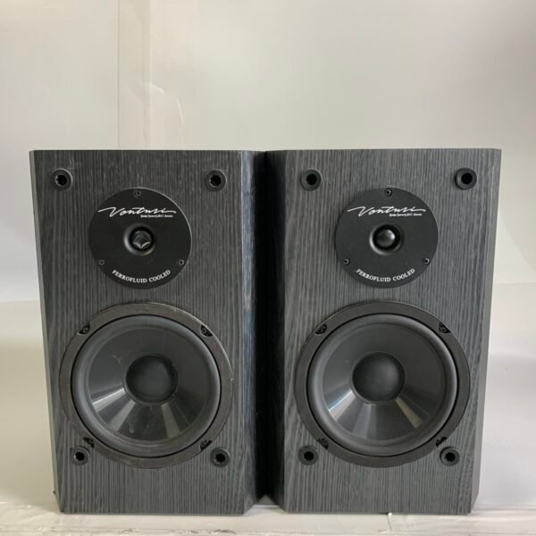 BIC America DV62si Venturi Bookshelf Speakers Pair Black Audio Stereo Speakers
