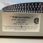 Realistic LAB-390 Direct Drive Automatic Turntable Japan Tested Working - Image 9