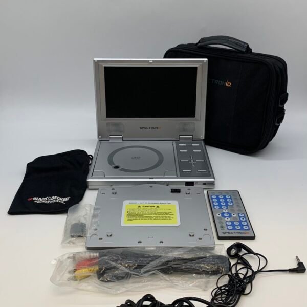 Vintage 2006 Spectroniq Portable DVD Player PDV-808 with Remote & Travel Case